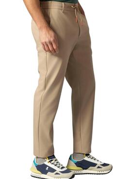 Pantalon technique El Pulpo ultraléger beige à lacets pour homme