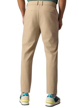 Pantalon technique El Pulpo ultraléger beige à lacets pour homme