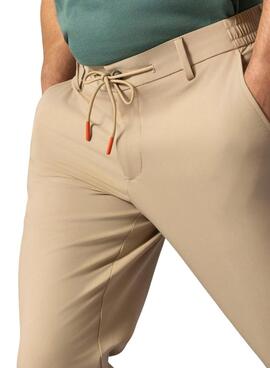 Pantalon technique El Pulpo ultraléger beige à lacets pour homme