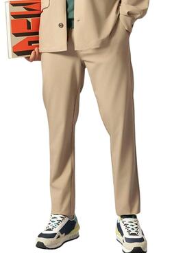 Pantalon technique El Pulpo ultraléger beige à lacets pour homme