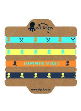 Ensemble de bracelets El Pulpo Summer Vibes multicolores