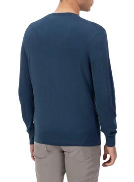 Pull El Pulpo Logo Basique Bleu pour Homme