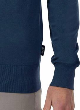 Pull El Pulpo Logo Basique Bleu pour Homme