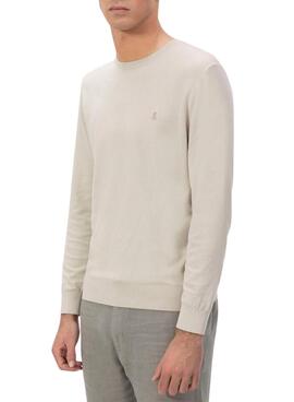 Pull El Pulpo Logo Basique Beige pour Homme