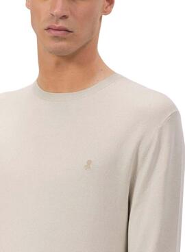 Pull El Pulpo Logo Basique Beige pour Homme