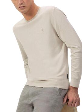 Pull El Pulpo Logo Basique Beige pour Homme
