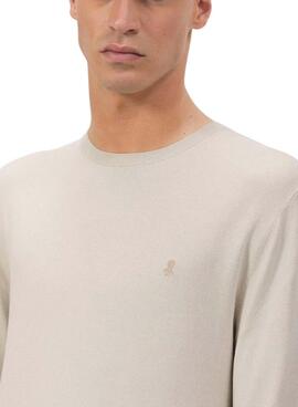 Pull El Pulpo Logo Basique Beige pour Homme