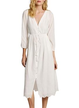 Robe Pepe Jeans Deepty blanche pour femme