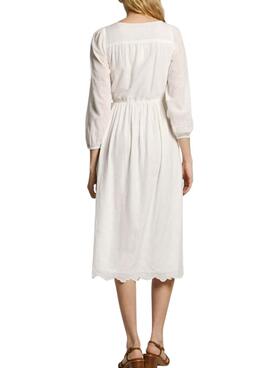 Robe Pepe Jeans Deepty blanche pour femme