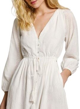 Robe Pepe Jeans Deepty blanche pour femme