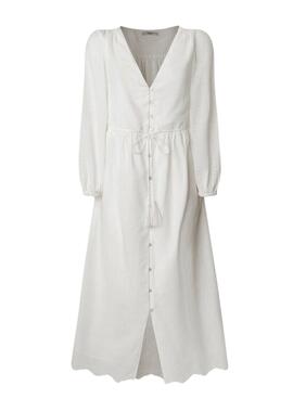 Robe Pepe Jeans Deepty blanche pour femme