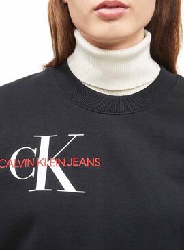 Sweat Calvin Klein lavé Monogram sur Femme