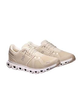 Baskets On Running Cloud 6 Beige pour Femme