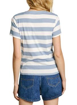T-shirt Pepe Jeans Jinx bleue pour femme