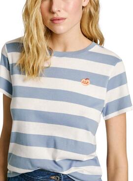 T-shirt Pepe Jeans Jinx bleue pour femme