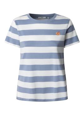 T-shirt Pepe Jeans Jinx bleue pour femme
