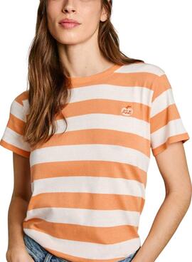 T-shirt Pepe Jeans Jinx orange pour femme