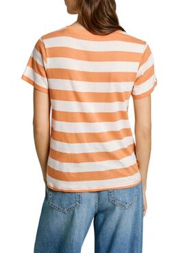 T-shirt Pepe Jeans Jinx orange pour femme