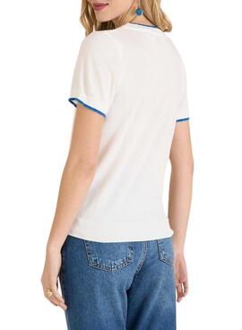 T-shirt en Tricot Naf Naf Blanc pour Femme