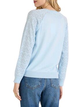 Veste en maille Naf Naf bleu clair pour femme
