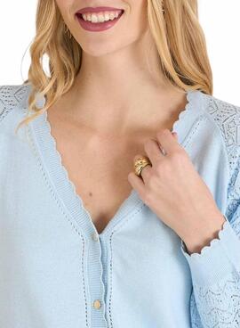 Veste en maille Naf Naf bleu clair pour femme