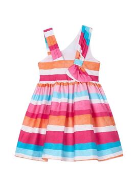 Robe Mayoralà rayures roses  pour fille