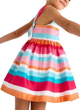 Robe Mayoralà rayures roses  pour fille