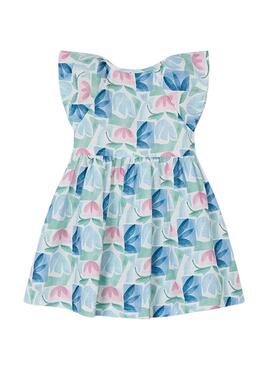Robe Mayoral imprimée verte pour fille