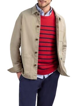 Chemise surchemise beige El Ganso pour homme