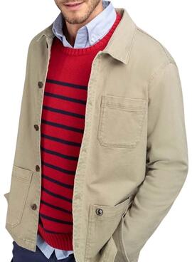 Chemise surchemise beige El Ganso pour homme