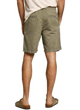  Bermuda Pepe Jeans Smart Relaxed en lino verde para hombre