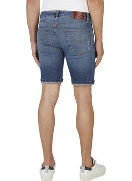 Bermuda Pepe Jeans Hatch Slim bleue pour homme