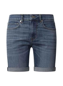 Bermuda Pepe Jeans Hatch Slim bleue pour homme