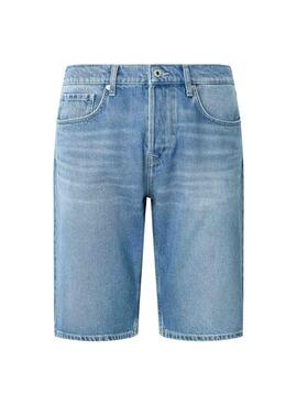   Bermuda Pepe Jeans Callen en denim bleu pour homme
