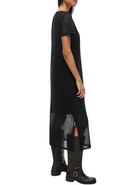 Robe midi noire Vila Vimine pour femme.
