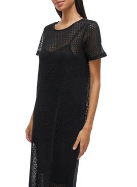 Robe midi noire Vila Vimine pour femme.