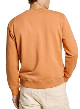 Sweatshirt Pepe Jeans Dumas Crew orange pour homme