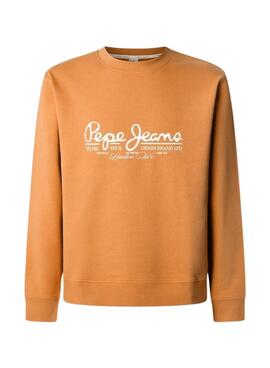 Sweatshirt Pepe Jeans Dumas Crew orange pour homme