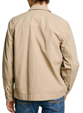 Chemise surchemise Pepe jeans Suky beige pour homme