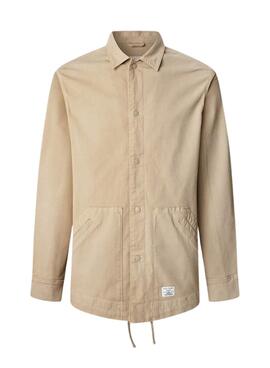 Chemise surchemise Pepe jeans Suky beige pour homme