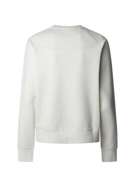 Sweatshirt Pepe Jeans Velly Blanc pour femme