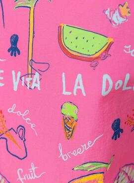 Maillot de bain El Pulpoo imprimé La Dolce Vita rose pour homme