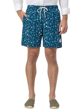 Maillot de bain El Pulpo imprimé floral bleu pour homme