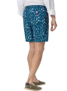 Maillot de bain El Pulpo imprimé floral bleu pour homme