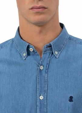 Chemise El Pulpo en denim bleu pour homme