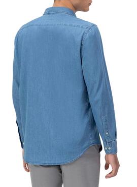 Chemise El Pulpo en denim bleu pour homme