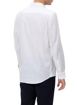 Chemise en lin blanc pour homme El Pulpo 