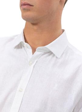 Chemise en lin blanc pour homme El Pulpo 