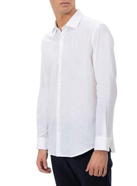 Chemise en lin blanc pour homme El Pulpo 
