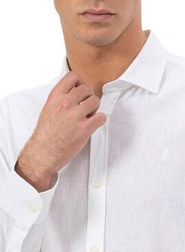 Chemise en lin blanc pour homme El Pulpo 
